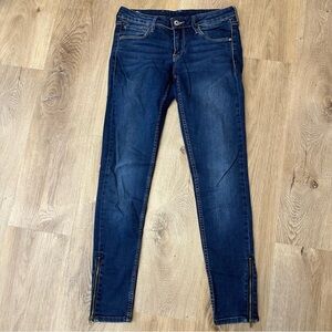 H&M Skinny Low Waist Ankle Jeans with Zippers
